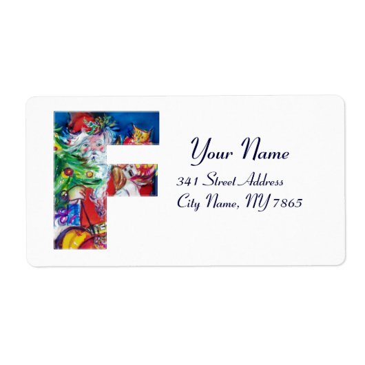 CHRISTMAS F LETTER / SANTA MIT CHRISTMAS TREM (Vorne)