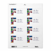 CHRISTMAS F LETTER / SANTA MIT CHRISTMAS TREM (Vorne)