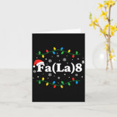 Christmas Fa(la) 8 Funny Caroling Lights Santa Hat Karte (Gelbe Blume)