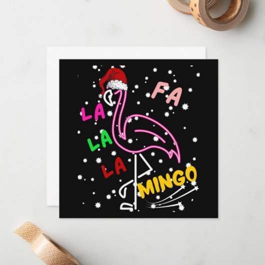Christmas Fa la la la la mingo Essential Mitteilungskarte (Vorderseite/Rückseite Beispiel)