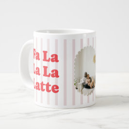 Christmas Fa La La Latte Retro Photo Specialty Mug Jumbo-Tasse
