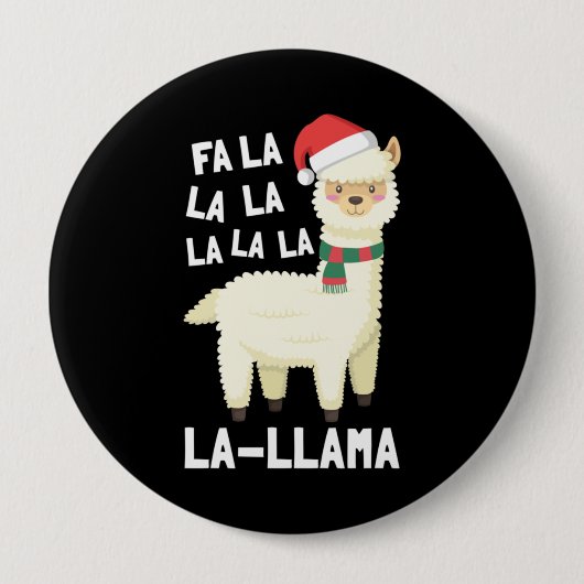 Christmas Fa La Llama Essential Button (Vorderseite)