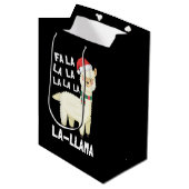 Christmas Fa La Llama Essential Mittlere Geschenktüte (Vorderseite Schrägansicht)