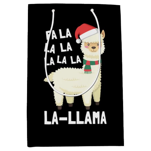 Christmas Fa La Llama Essential Mittlere Geschenktüte (Vorderseite)