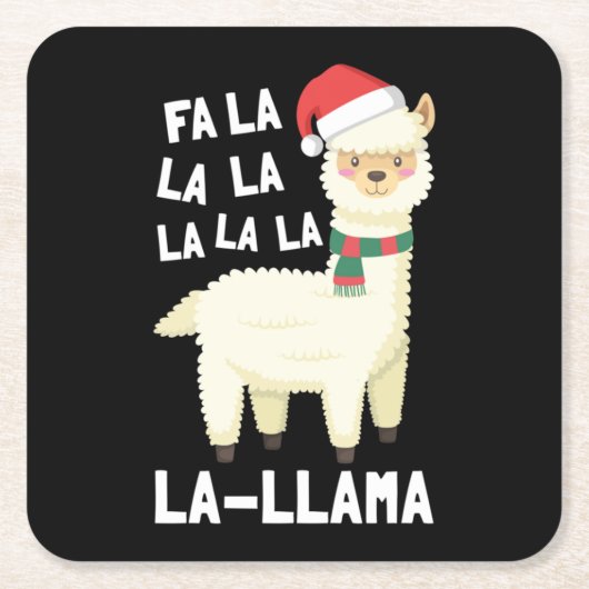 Christmas Fa La Llama Essential Rechteckiger Pappuntersetzer (Vorderseite)