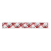 Christmas Fabric Plaid & Gingerbread Santa Ripsband (Vorderseite)