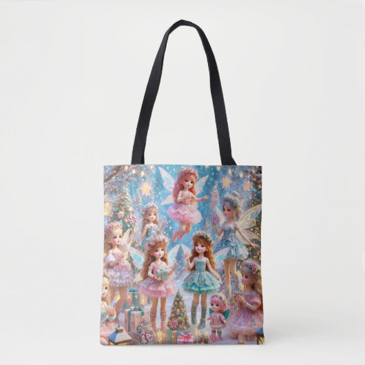 Christmas Fairies treffen sich Tasche (Vorderseite)
