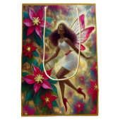 Christmas Fairy Collection - Auburn Natural Hair Mittlere Geschenktüte (Rückseite)