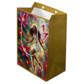 Christmas Fairy Collection - Auburn Natural Hair Mittlere Geschenktüte (Rückseite Schrägansicht)