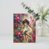 Christmas Fairy Collection - Auburn Natural Hair Postkarte (Stehend Vorderseite)