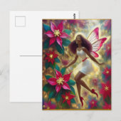 Christmas Fairy Collection - Auburn Natural Hair Postkarte (Vorne/Hinten)