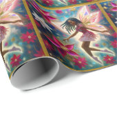 Christmas Fairy Collection - Cornrows Braids Hair Geschenkpapier (Rolleneckpunkt)