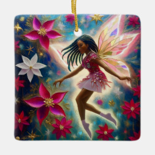 Christmas Fairy Collection - Cornrows Braids Hair Keramikornament