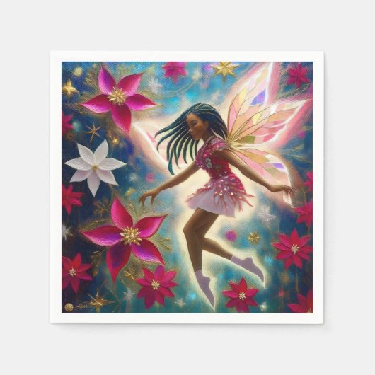 Christmas Fairy Collection - Cornrows Braids Hair Serviette (Vorderseite)