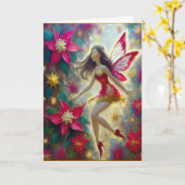 Christmas Fairy Collection - Dark Brown Hair Karte (Gelbe Blume)