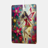 Christmas Fairy Collection - Dark Brown Hair Ornament Aus Metall (Vorderseite links)