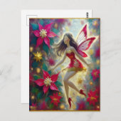 Christmas Fairy Collection - Dark Brown Hair Postkarte (Vorne/Hinten)