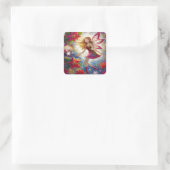 Christmas Fairy Collection - Ginger Hair Quadratischer Aufkleber (Tasche)