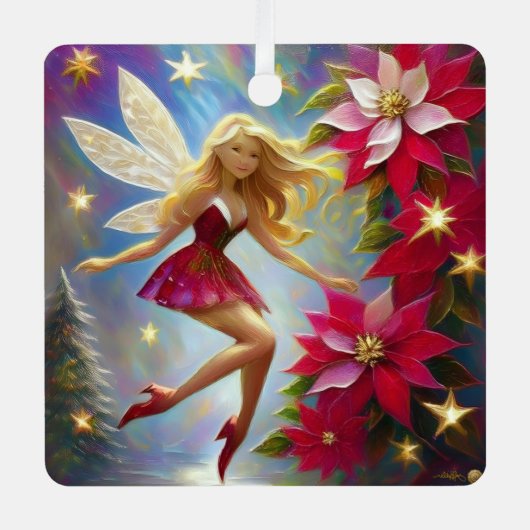 Christmas Fairy Collection - Honey Blonde Hair Ornament Aus Metall (Vorderseite)