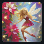 Christmas Fairy Collection - Honey Blonde Hair Quadratischer Aufkleber<br><div class="desc">Eine Sammlung von Weihnachtsgebäck in verschiedenen Haar- und Hautfarben.</div>