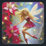 Christmas Fairy Collection - Honey Blonde Hair Quadratischer Aufkleber<br><div class="desc">Eine Sammlung von Weihnachtsgebäck in verschiedenen Haar- und Hautfarben.</div>