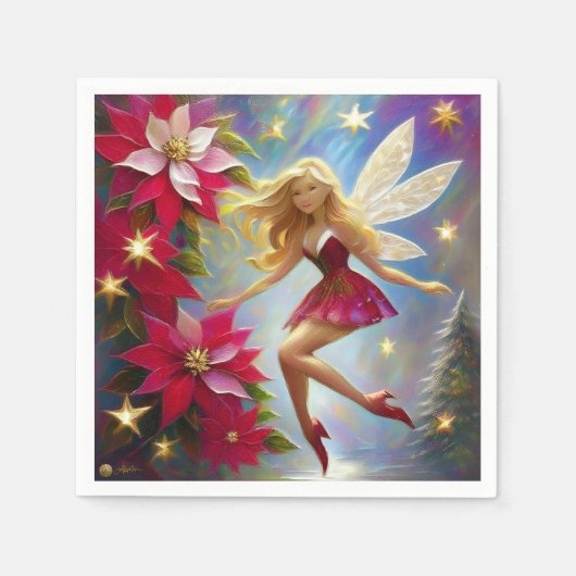 Christmas Fairy Collection - Honey Blonde Hair Serviette (Vorderseite)
