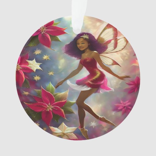 Christmas Fairy Collection Plum Tint Natural Hair Ornament (Vorderseite)