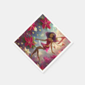 Christmas Fairy Collection Plum Tint Natural Hair Serviette (Ecke)