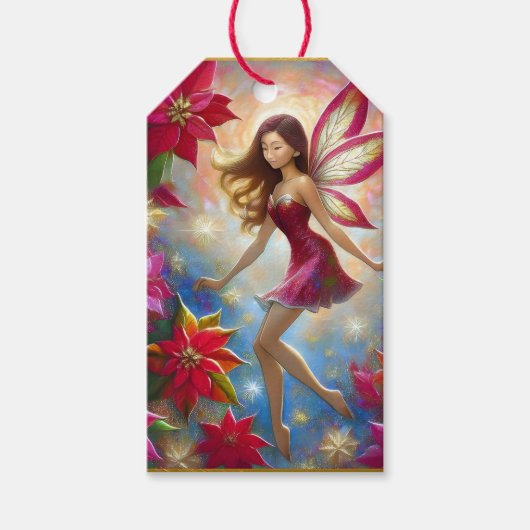 Christmas Fairy Collection - Reddish Brown Hair Geschenkanhänger (Vorderseite)