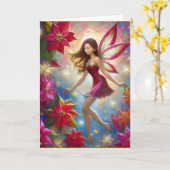 Christmas Fairy Collection - Reddish Brown Hair Karte (Gelbe Blume)