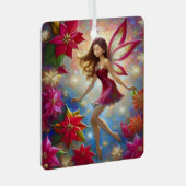 Christmas Fairy Collection - Reddish Brown Hair Ornament Aus Metall (Vorderseite Rechts)