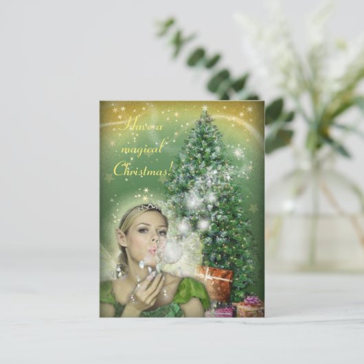 Christmas Fairy Feiertagspostkarte (Stehend Vorderseite)