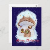 Christmas fairy house postkarte (Vorne/Hinten)