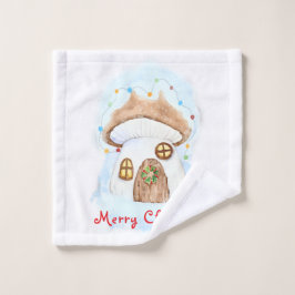 Christmas fairy house waschlappen