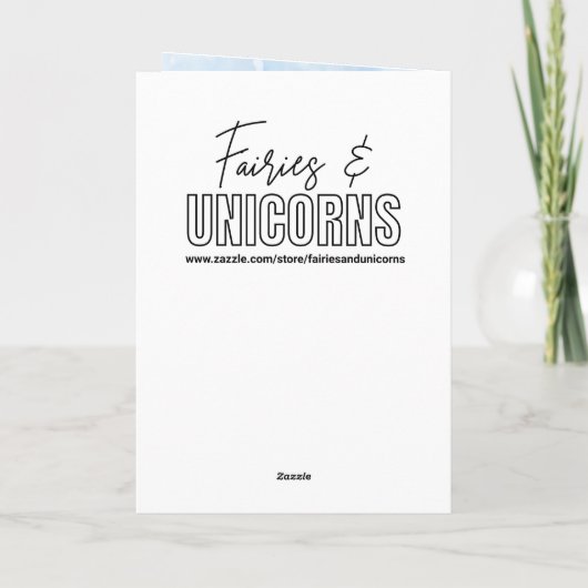 Christmas Fairy Ice Skating in an Enchanted Forest Karte (Rückseite)