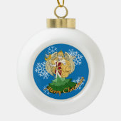 Christmas Fairy  Keramik Kugel-Ornament (Vorderseite)