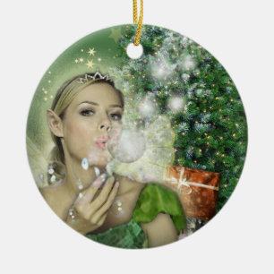 Christmas Fairy Keramik Ornament