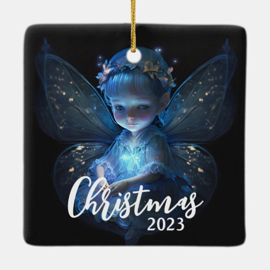 Christmas Fairy Keramikornament (Rückseite)