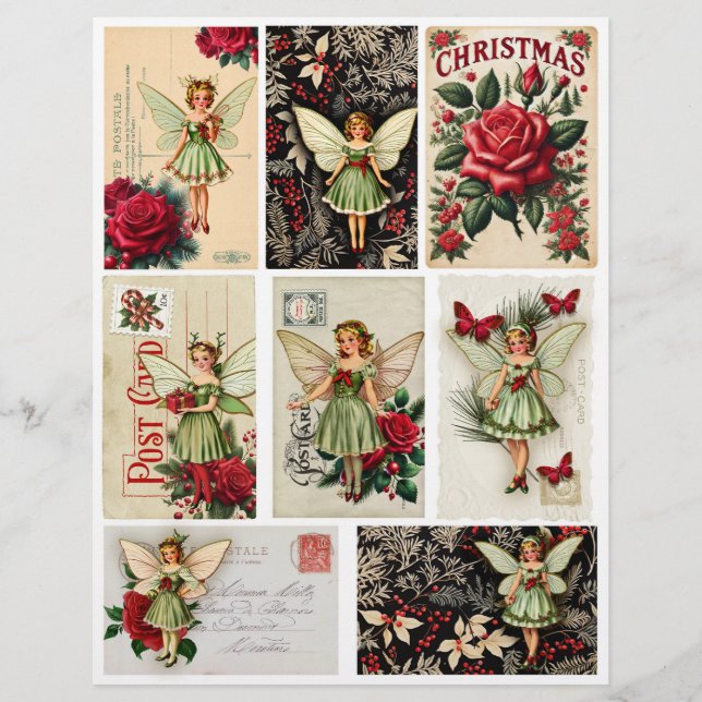 Christmas Fairy Postcard Ephemera (Vorderseite)