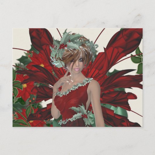 Christmas Fairy Postcard Feiertagspostkarte (Vorderseite)