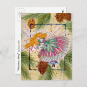 Christmas Fairy Postcard Feiertagspostkarte (Vorne/Hinten)