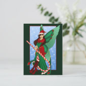 Christmas Fairy Postcard Feiertagspostkarte (Stehend Vorderseite)