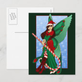 Christmas Fairy Postcard Feiertagspostkarte (Vorne/Hinten)