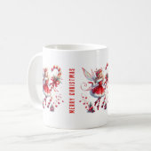 Christmas Fairy Red White Candy Cane Kaffeetasse (Vorderseite Links)