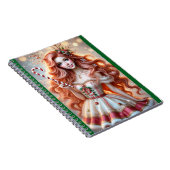 Christmas Fairy Redhead with Candy Cane Wand Notizblock (Rechte Seite)