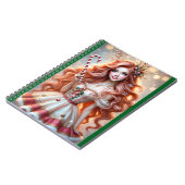 Christmas Fairy Redhead with Candy Cane Wand Notizblock (Linke Seite)