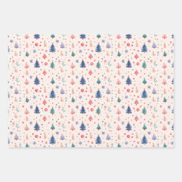 Christmas Fairy Tree Gingerbread Man Geschenkpapier Set