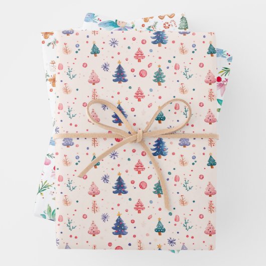 Christmas Fairy Tree Gingerbread Man Geschenkpapier Set (Beispiel)