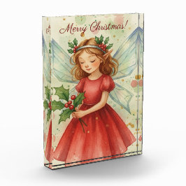 Christmas Fairy Watercolor Art Holiday Fotoblock