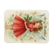 Christmas Fairy Watercolor Art Magnet (Horizontal)
